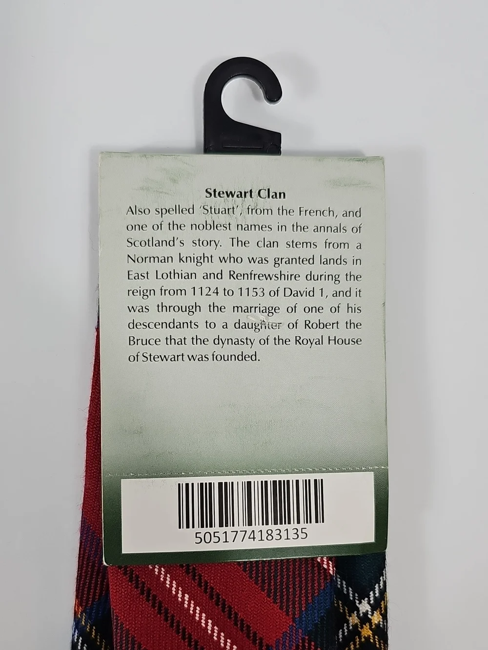 Clans of Scotland Stewart Royal Modern Wool Tartan Tie Made in Scotland NWT